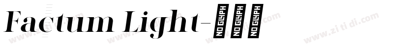 Factum Light字体转换